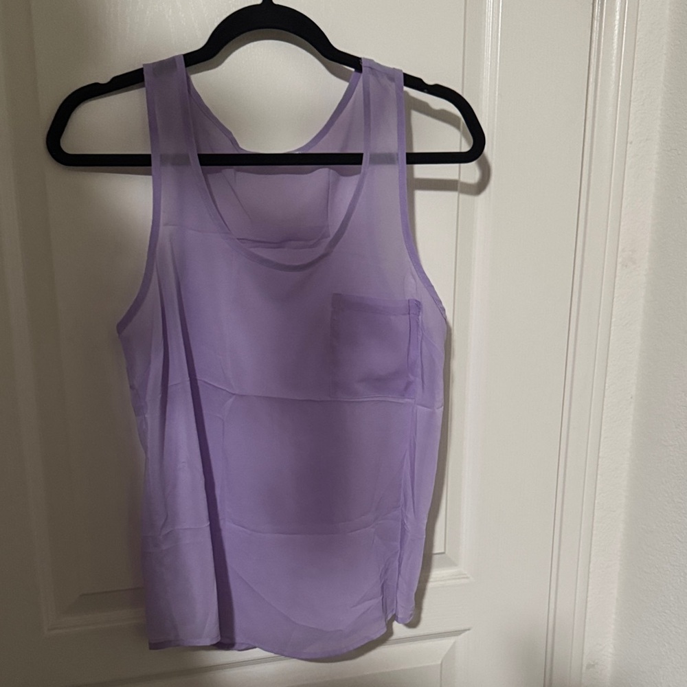 Chic Lavender Sheer Tank Top